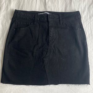 Frayed Jean Mini Skirt